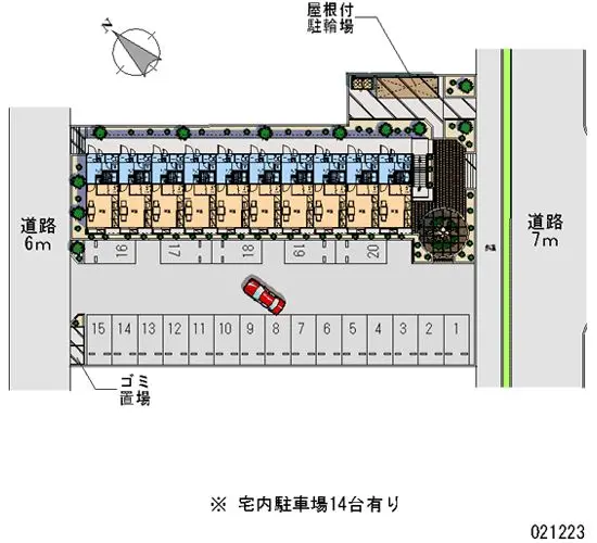 ★手数料０円★太田市内ケ島町　月極駐車場（LP）